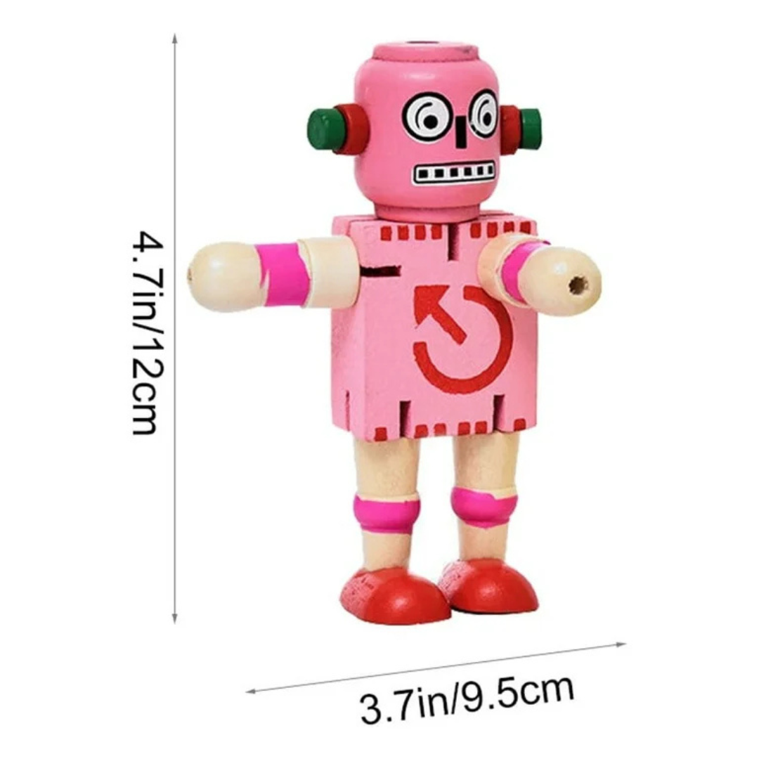 Wooden Robot Toy for Kids(Random Colour)