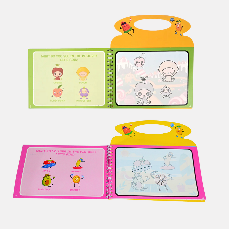 Magical Water Painting Book | Reusable Color Reveal Activity for Kids