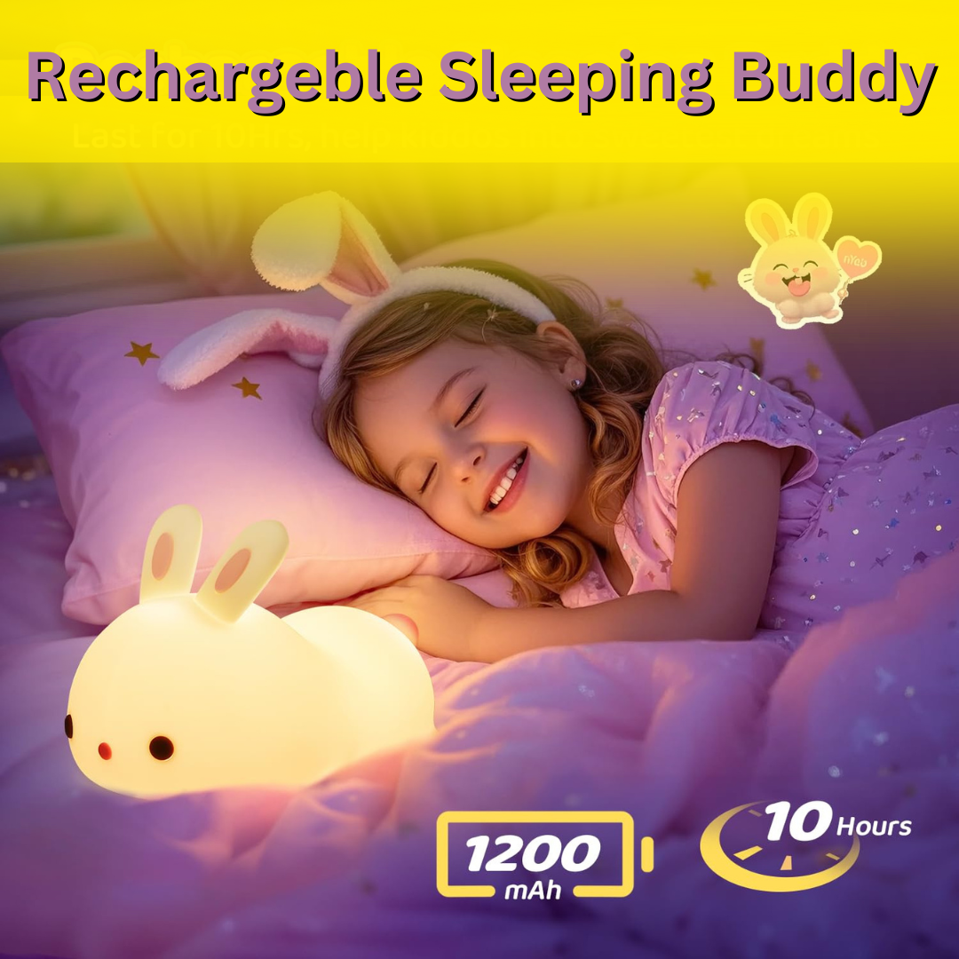 Sleeping Rabbit Night Lamp for Bedroom
