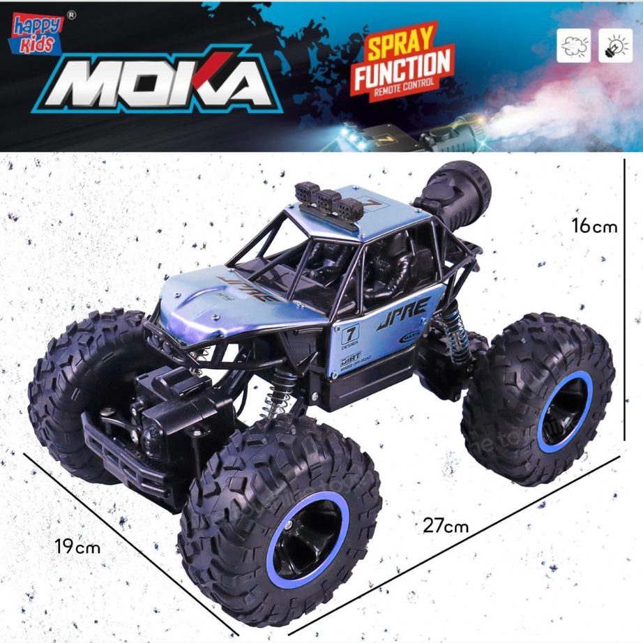 RC MOKA BigSize Cars with 720P Hd FPV WiFi Camera | Spray Function With Mobile Stand | Off-Road Remote Control Truck Monster Trucks