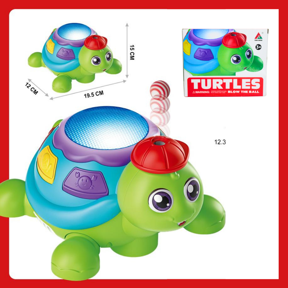 Turtles Blow the Ball – Fun Balancing Air Game for Kids! (Random colours)