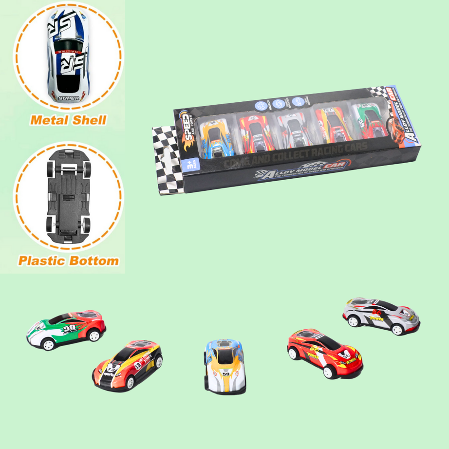 Pull Back Alloy Model Cars for Kids[Pack of 5)