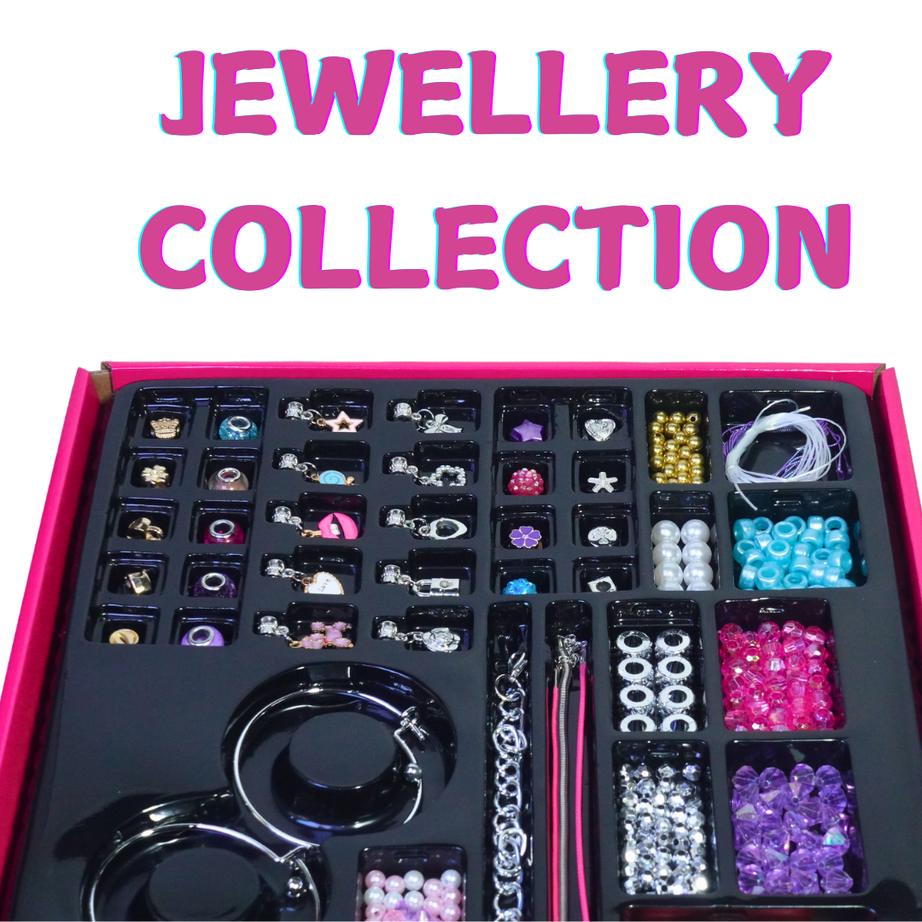 DIY Jewellery Making Kit, Colorful Beads Set for Kids