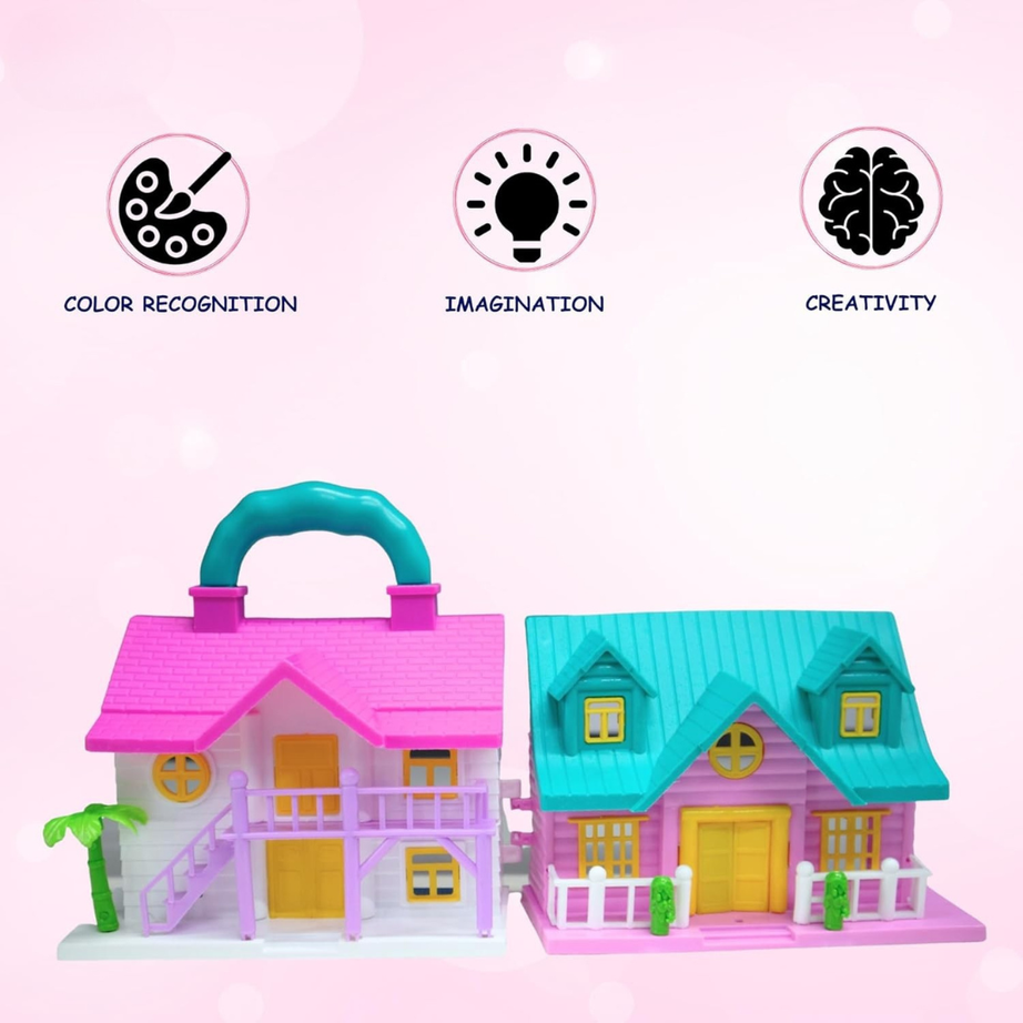 Beautiful Doll House | Pretend Play Set for Girls | Mini Furniture & Accessories | Creative Role Play Toy