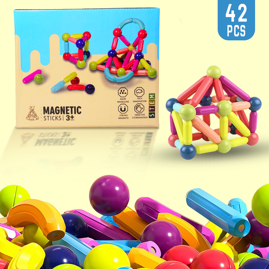 Magnetic Sticks – 42 Pcs | Build, Connect & Create
