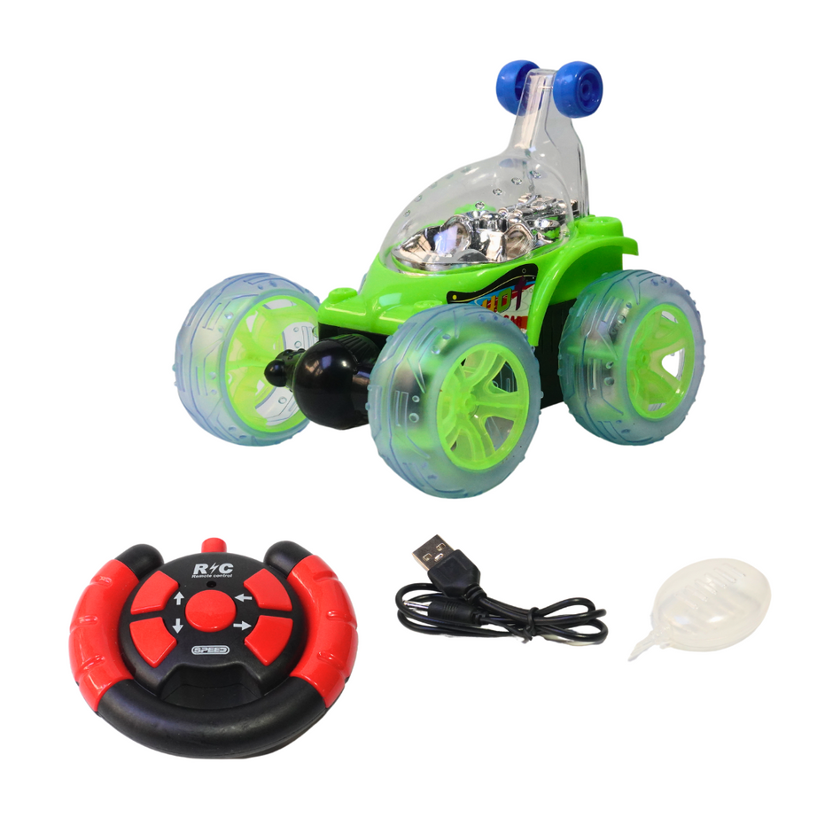 Toy boi SPRAY Remote Control Rolling Stunt RC Car Random colours will be sent