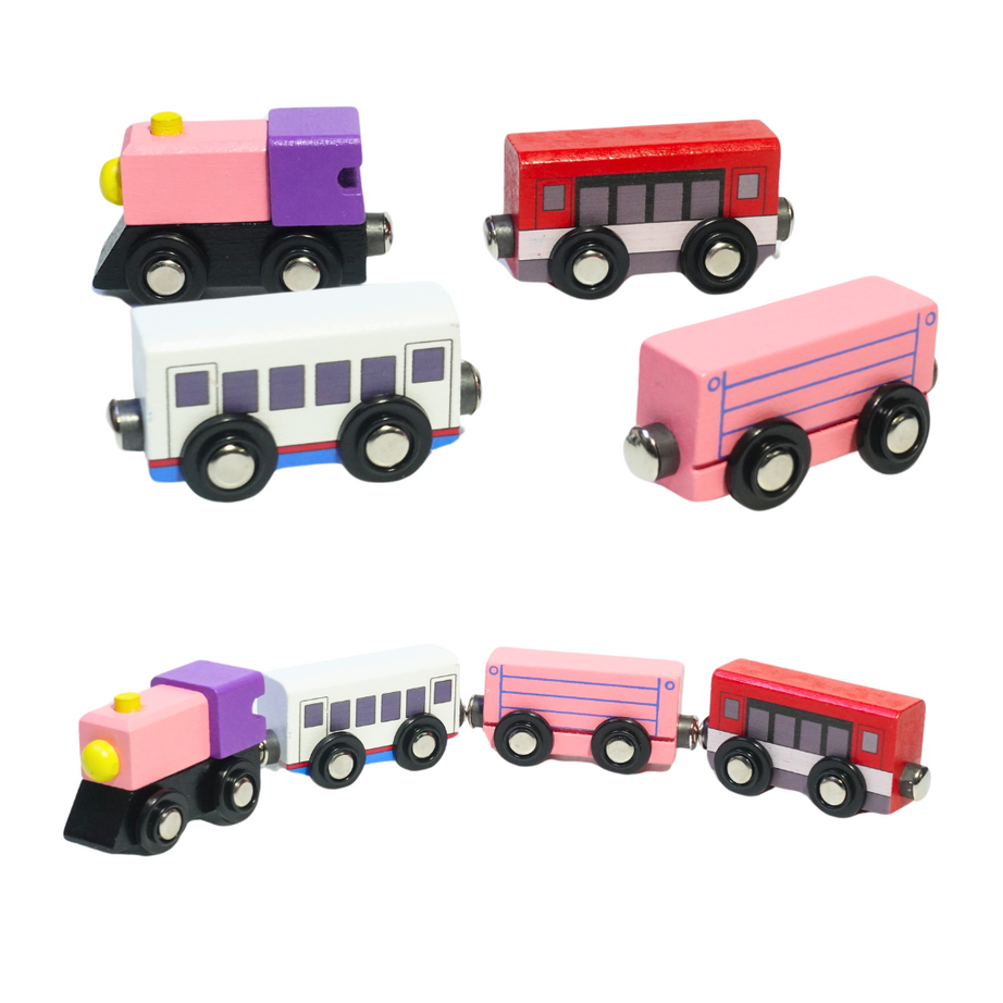 1 Magnetic Train with 4 layers for Kids Age 3+ (Random design will be send)