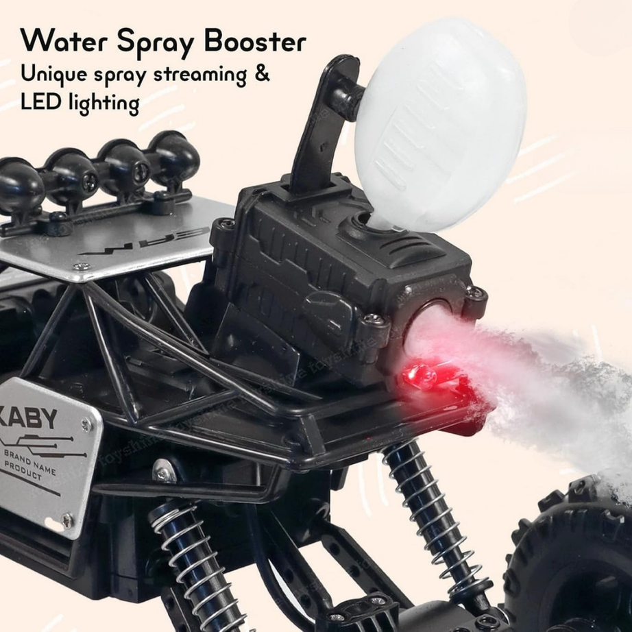 Rock Crawler RC Car with Alloy Body & Spray Effect – Power, Style & Thrill! (Random Colours)