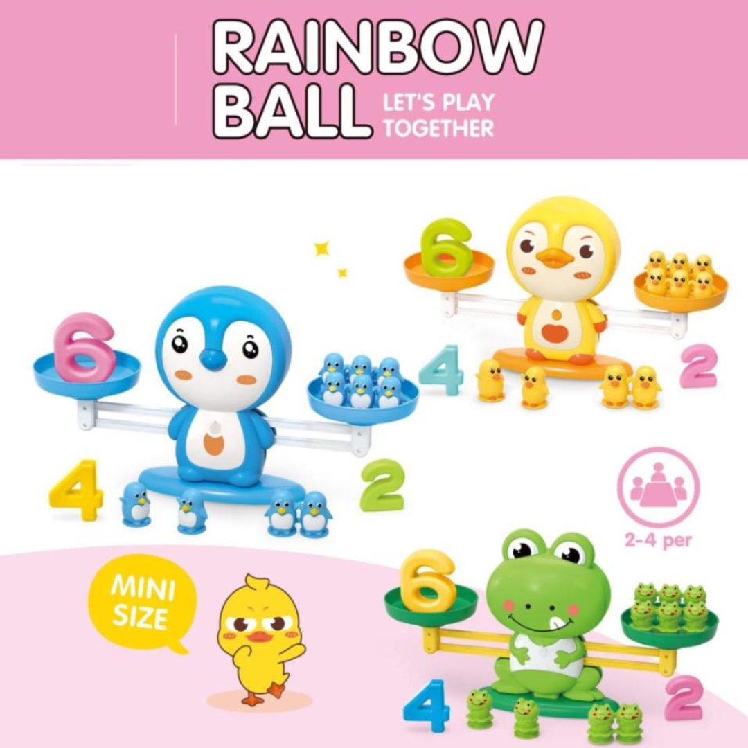 Balance Game – Penguin, Duck, Frog (Random Design)