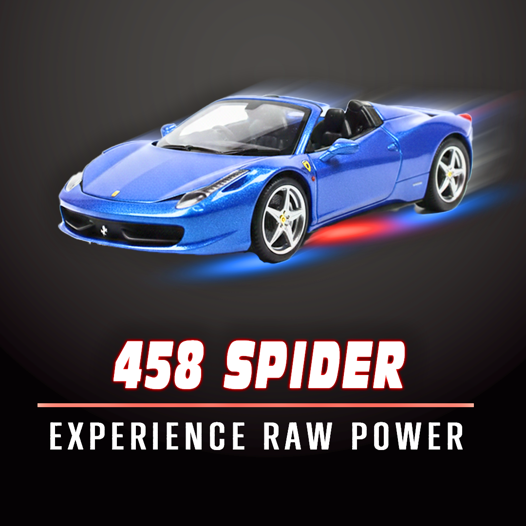 🏎️ Bburago Ferrari 458 Spider 1:64 Scale Die-Cast Model | Official Licensed