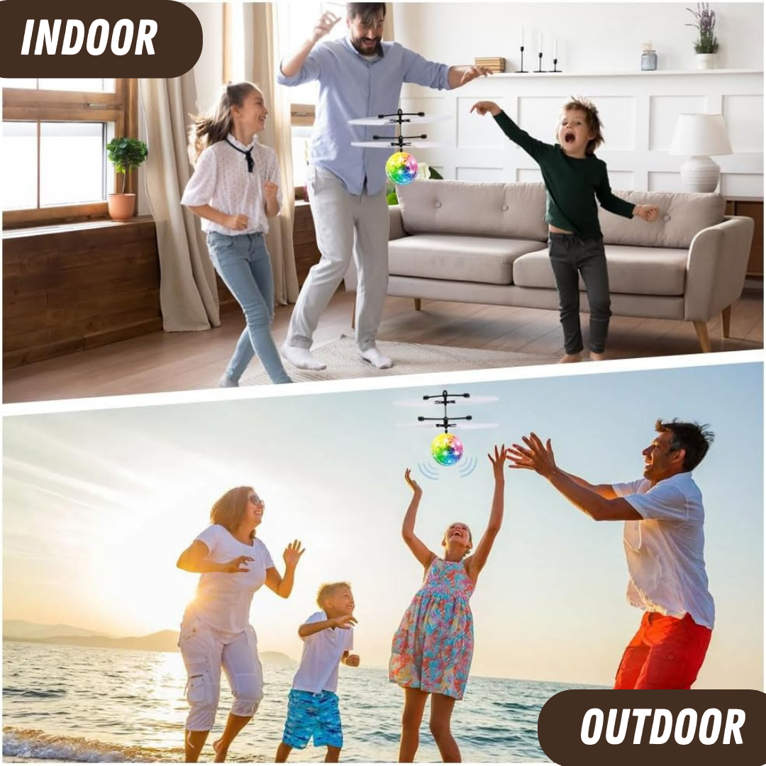 Flying Induction Crystal Ball Helicopter Kids Toy with Motion Sensor Rechargeable
