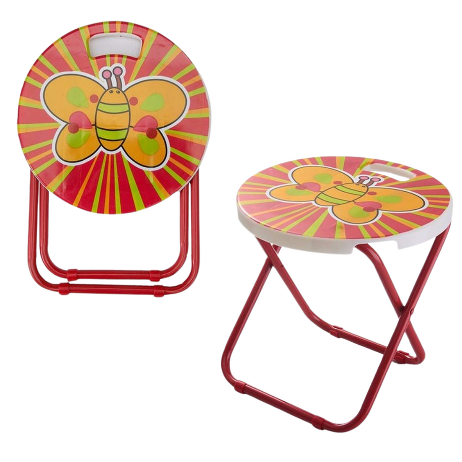 Round Stool for Kids – Cute, Comfy & Colorful( Random Colours)