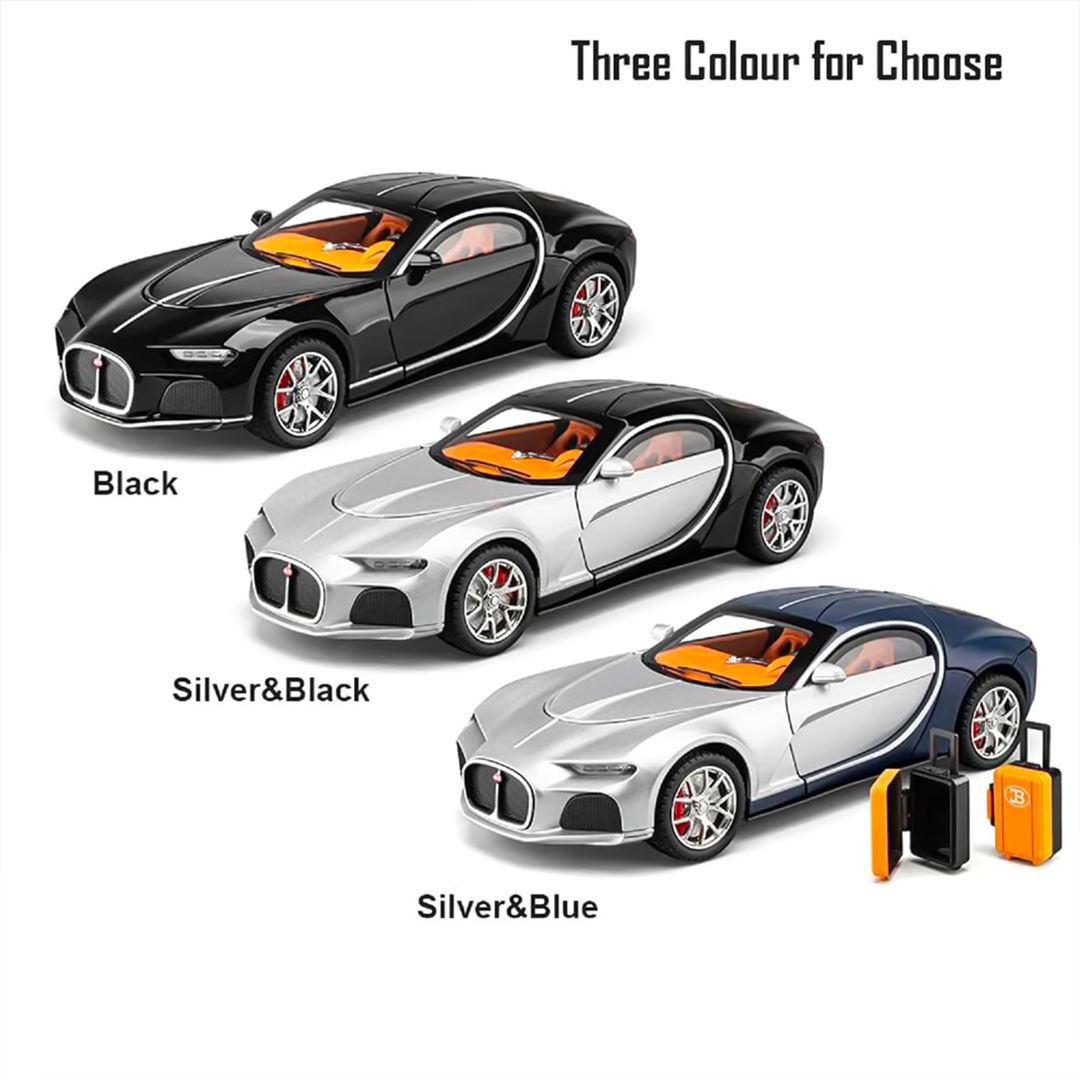 Premium 1:24 Die-Cast Bugatti Atlantic Car with Zinc Alloy & ABS Plastic – Best Valentine Gift