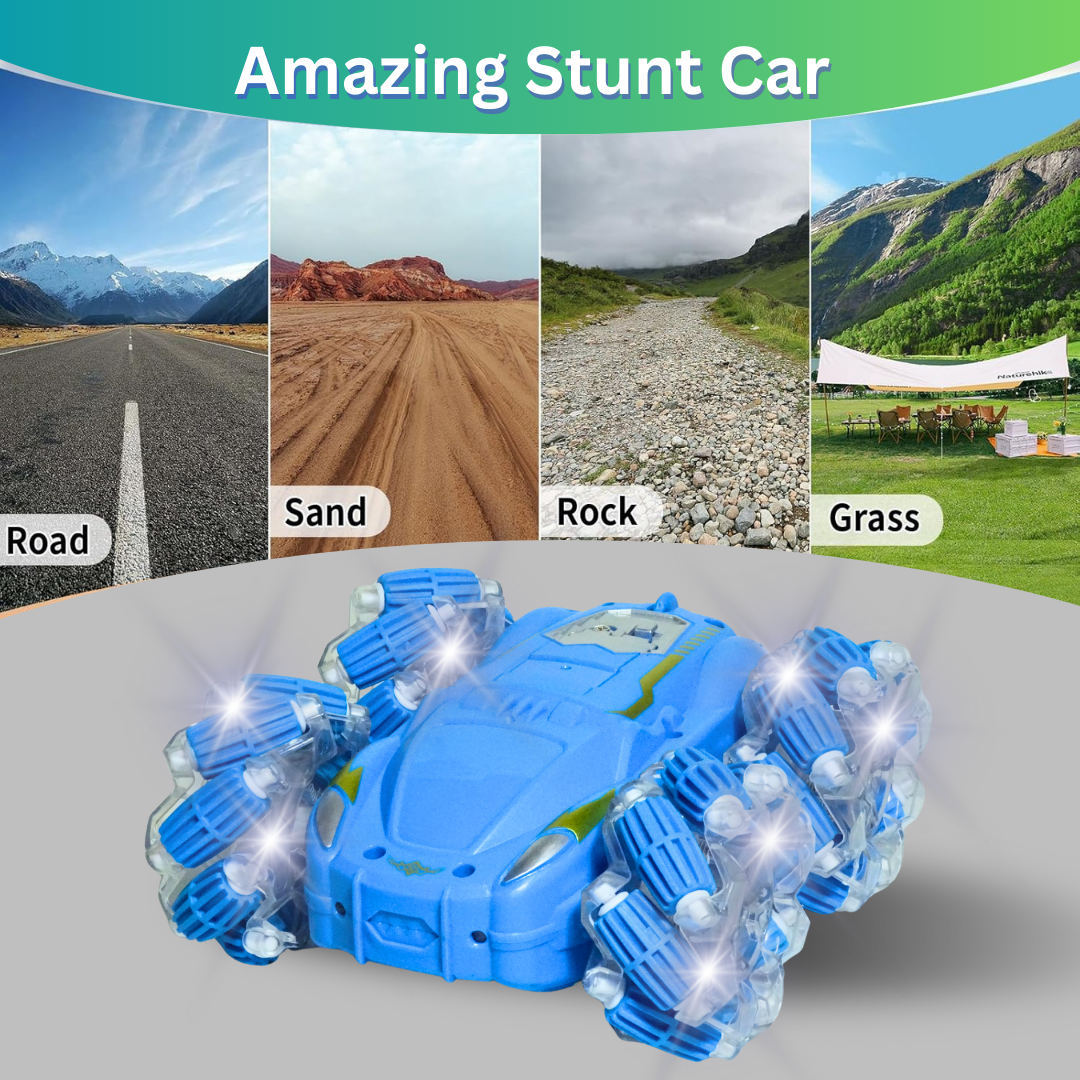 Stunt Car 360 Degree Rotate for Kids ( Random Colours)
