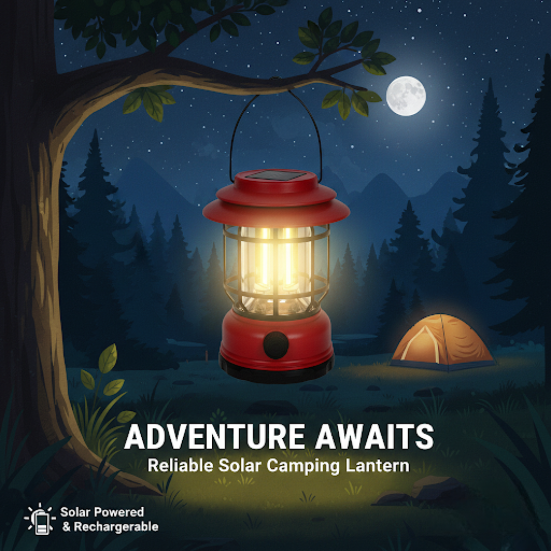 Reliable Solar Camping Lantern | Solar Powered Emergency Lamb | Type C Charging Port | Valentines Day Gift
