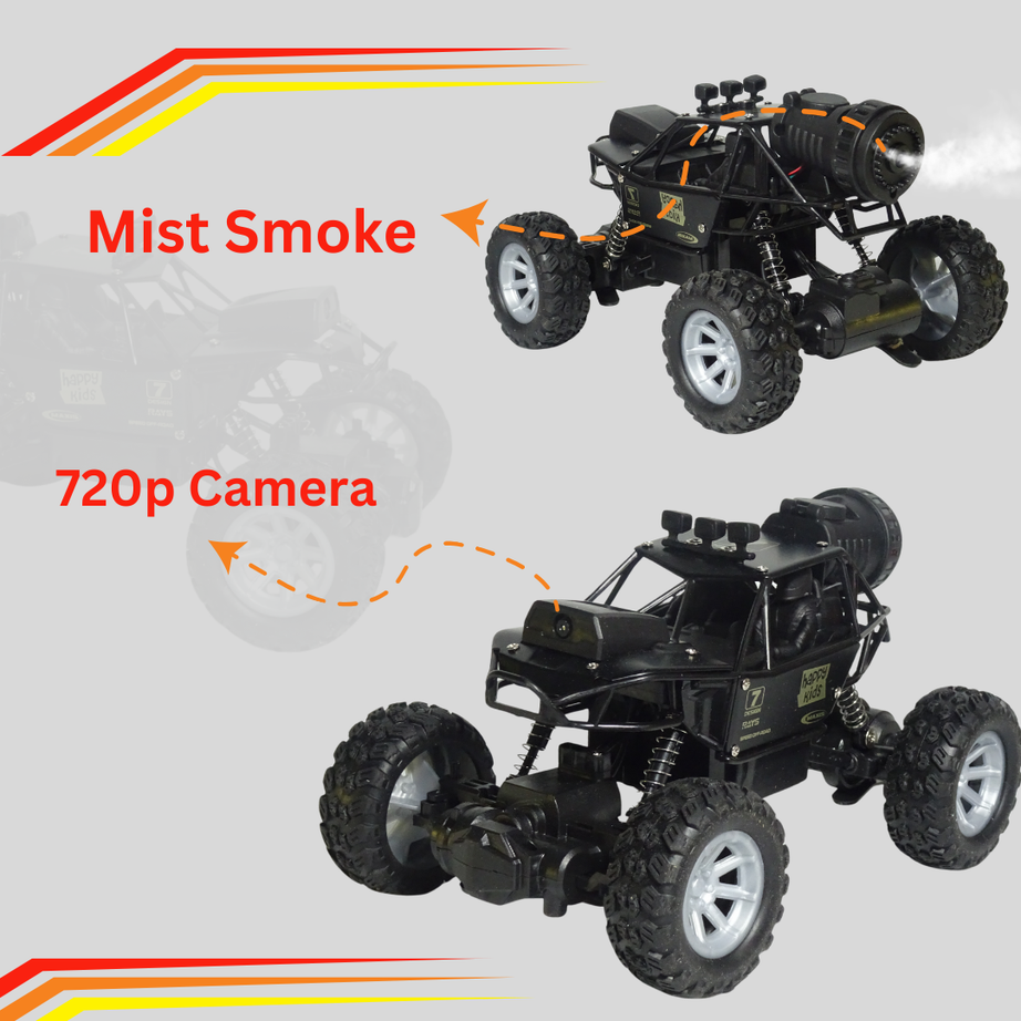 720p Camera RC Rock Crawler Alloy RC Car with Mist Smoke
