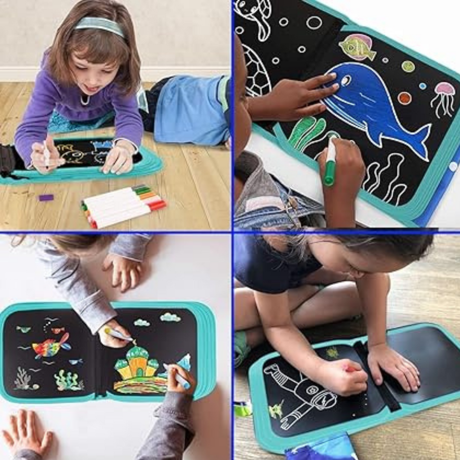 Set of 1 Plastic Reusable & Erasable Doodle Slate | Painting & Drawing Kit for Kids