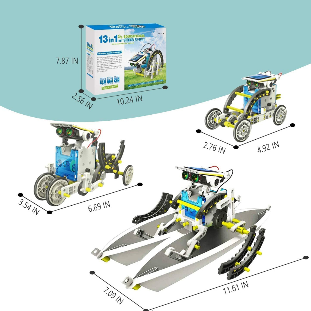 13-in-1 Solar Educational Robot Kit | STEM 13-in-1 Solar Power Robots Creation Toy, Educational Experiment DIY Robotics Kit, Science Toy Solar Powered Building Robotics Set