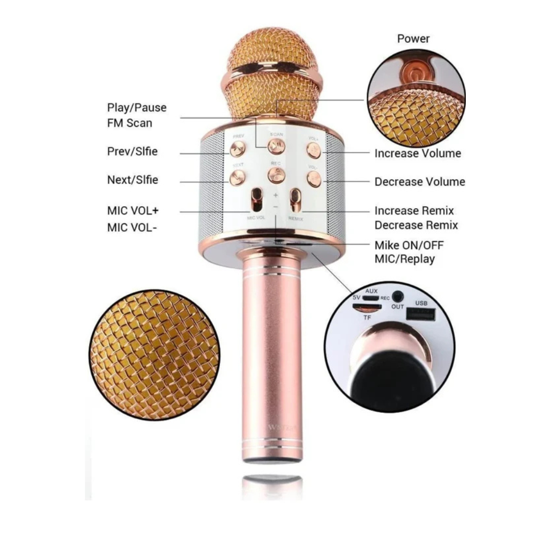 Bluetooth Wireless Microphone for Karaoke – Perfect Gift for Kids | KidsBestie