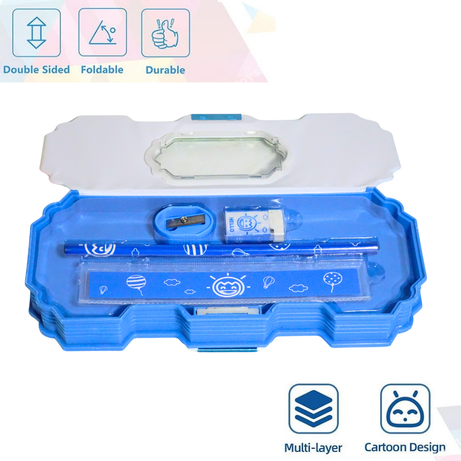 Pencil Box Set – All-in-One School Essentials - Random Color | Kidsbestie