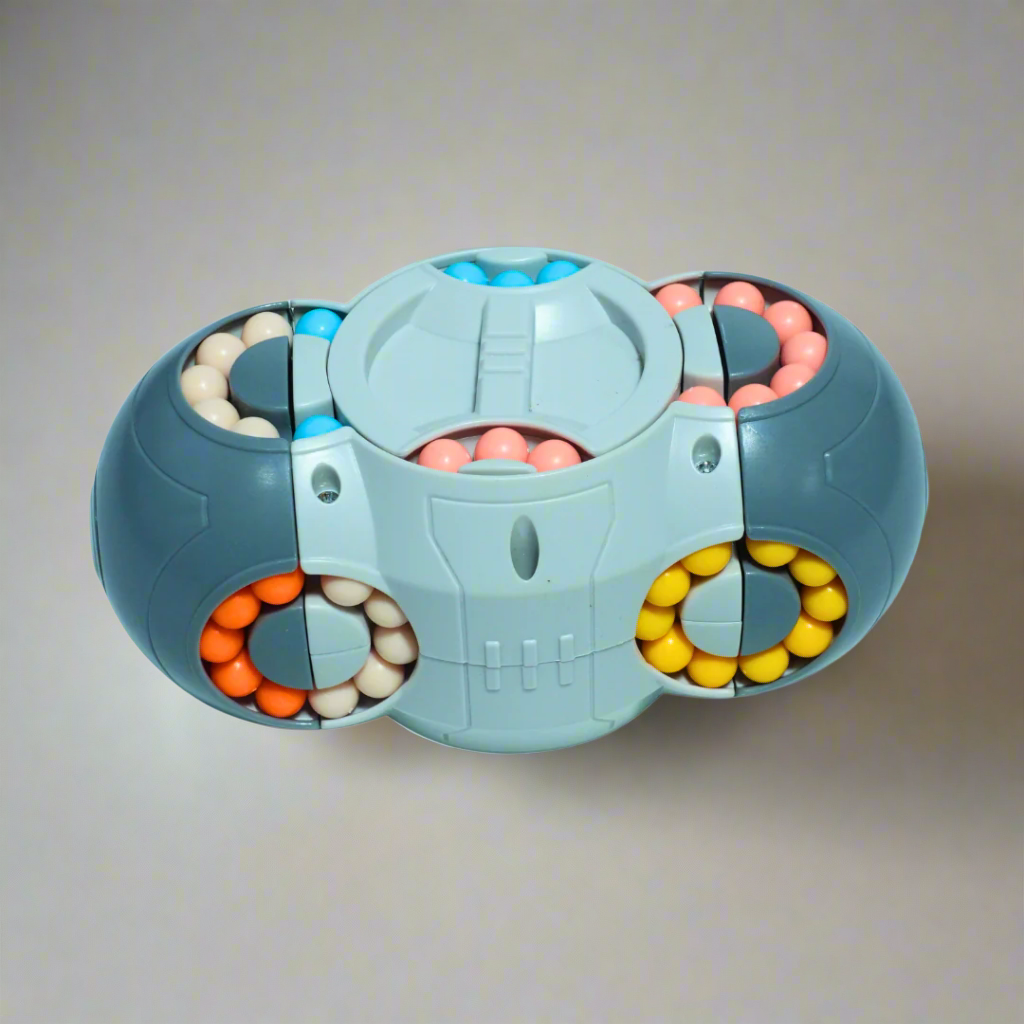 UFO 8 Sided Rotating Magic Beans Cube Fidget Finger Tip Toy