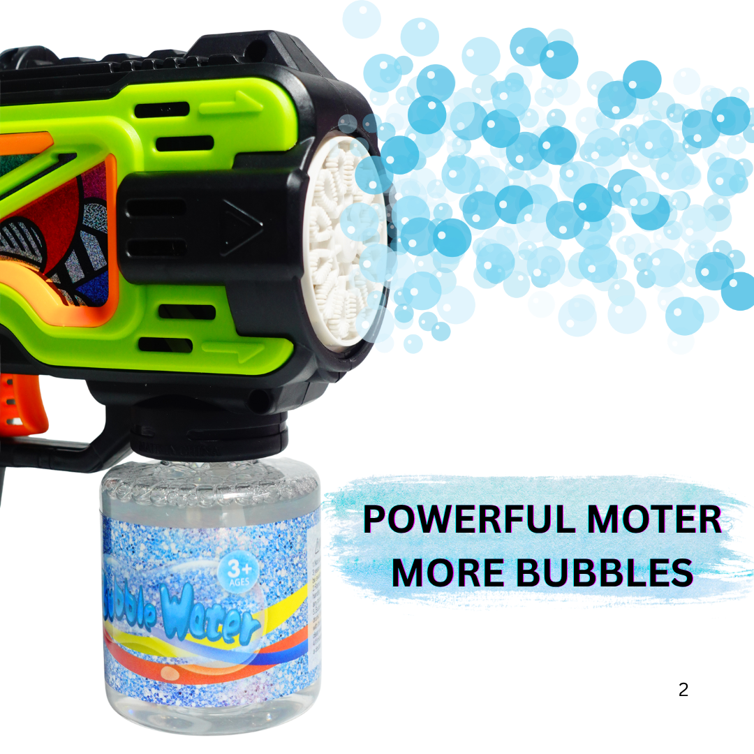 Artist Bubble Gun | Colorful Bubble Blower Toy with Lights & Music | Automatic Bubble Maker for Kids
