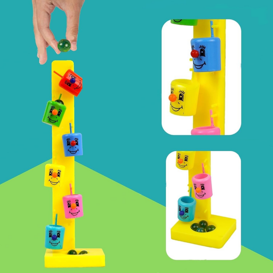 Plastic Basket Clown Ball – Fun Marble Game