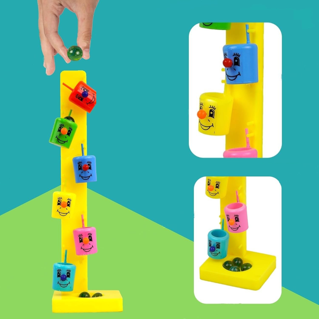 Plastic Basket Clown Ball – Fun Marble Game