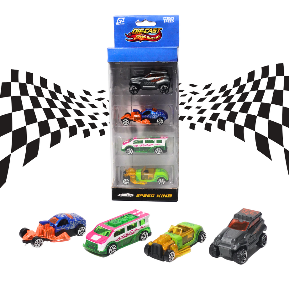 Hot Wheels Car for Kids-Pack of 4