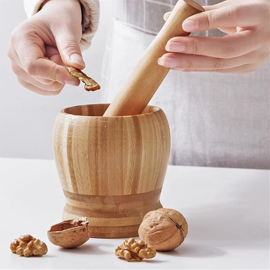 Wooden Mortar & Pestle Set – KidsBestie