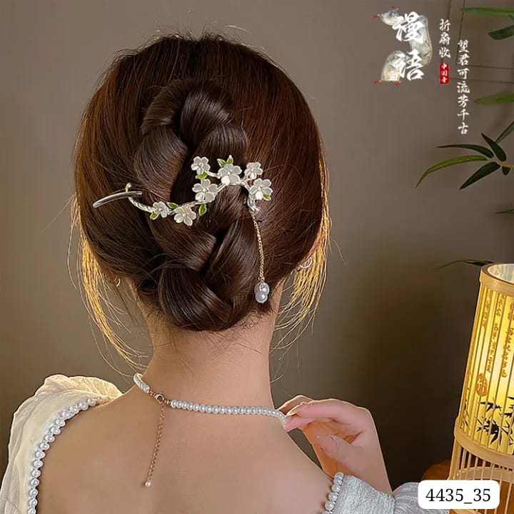 🌸 Elegant Blossom Pearl Hair Clip | KidsBestie