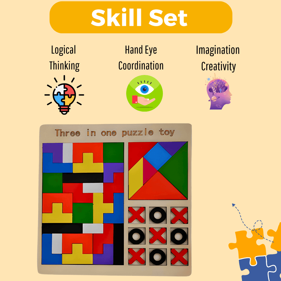 3 in 1 Puzzle - Kids Bestie