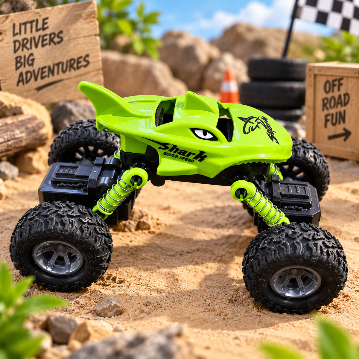 Shark Super Speed Off-Road Monster Truck Toy – Big Wheel Stunt & Adventure Car for Kids