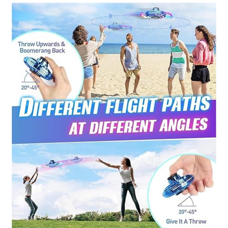 360 Rotating Flynova Spinner, Hand Controlled Boomerang Hover Spinner for Children