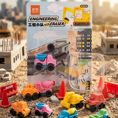 Engineering Construction Puzzle Eraser Set: Fun & Interactive Stationery for Kids