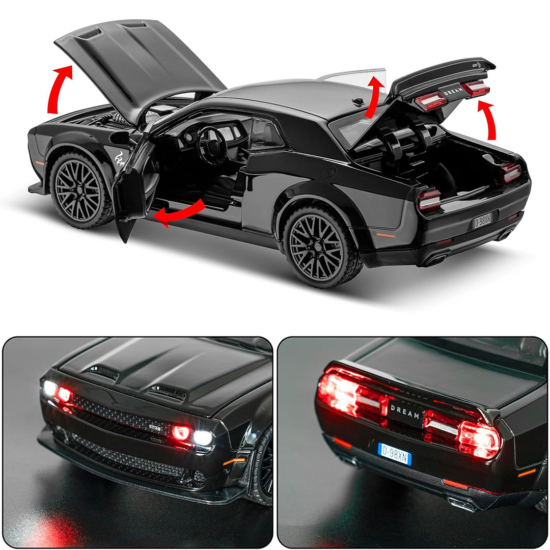 Premium 1:24 Die-Cast Dodge Challenger Car with All Door Opening and Sound – Best Valentine Gift