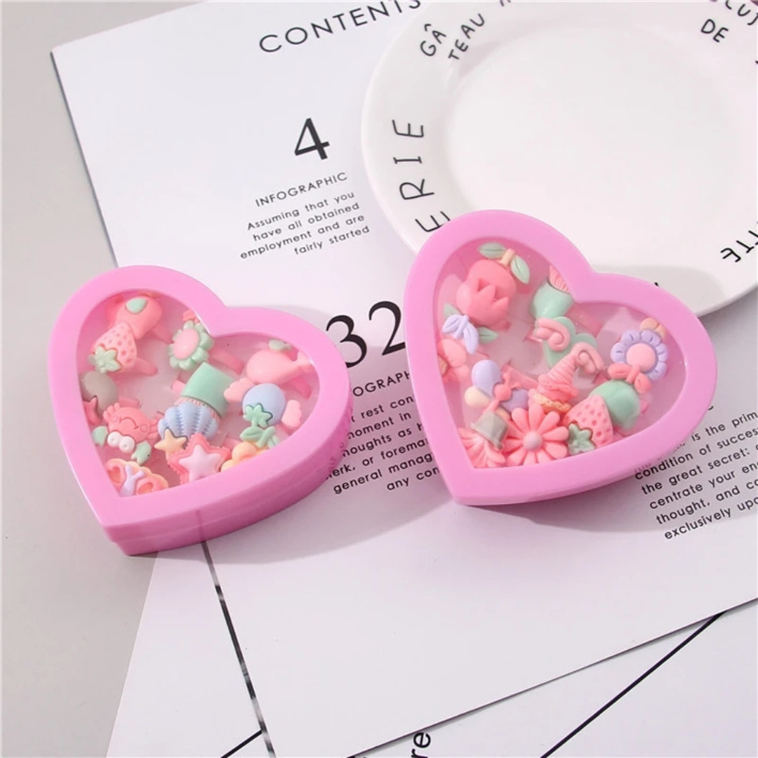 Kids Ring with Box | Cute Fashion Jewelry Toy for Girls | KidsBestie(Random Designs)