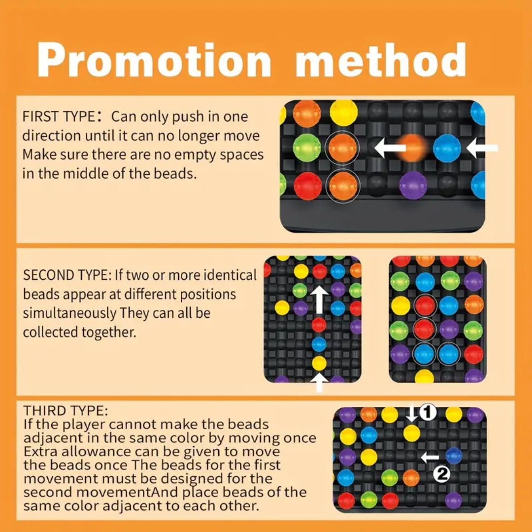 Candy Crush Rainbow Beads Chess Game - 120 Balls