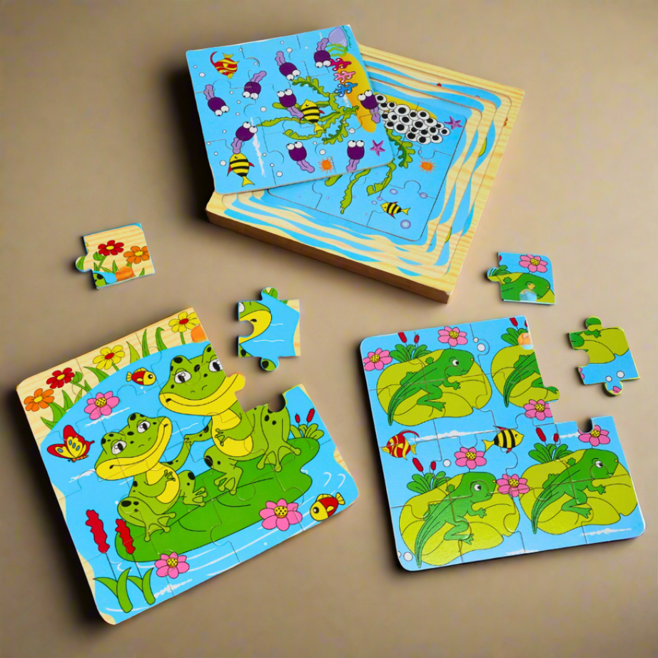 Frog/Cock Puzzle Book-1(Random design will be send)