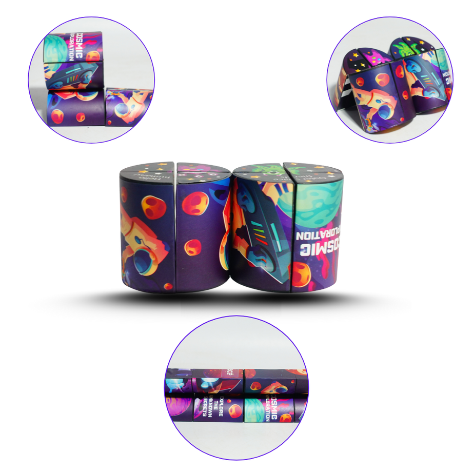 Magic Cube Space Exploration 5-in-1 Puzzle | Educational Learning Toy for Kids | Fun Solar System Adventure