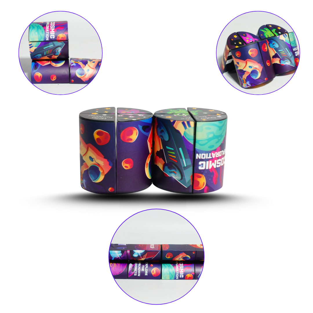 Magic Cube Space Exploration 5-in-1 Puzzle | Educational Learning Toy for Kids | Fun Solar System Adventure