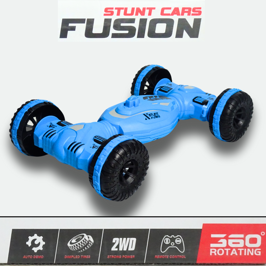 Stunt Cars Fusion – 360° Rotating & Two-Sided Driving RC Car | KidsBestie(Random colours)
