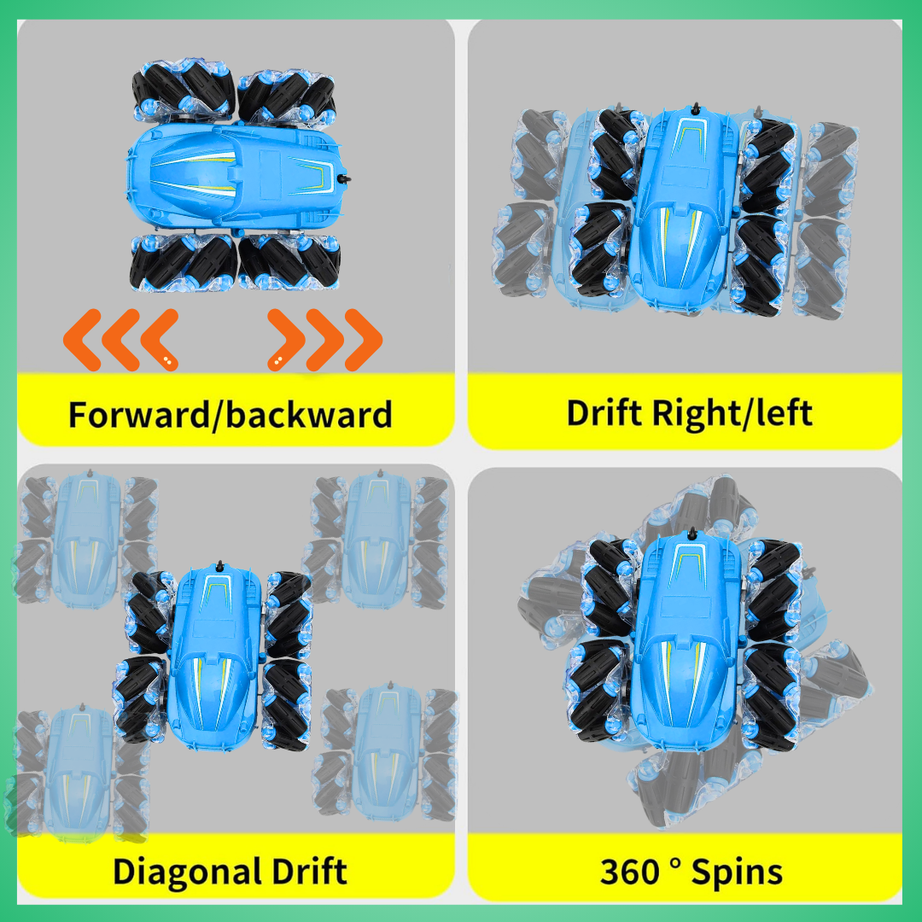Stunt Car 360 Degree Rotate for Kids ( Random Colours)