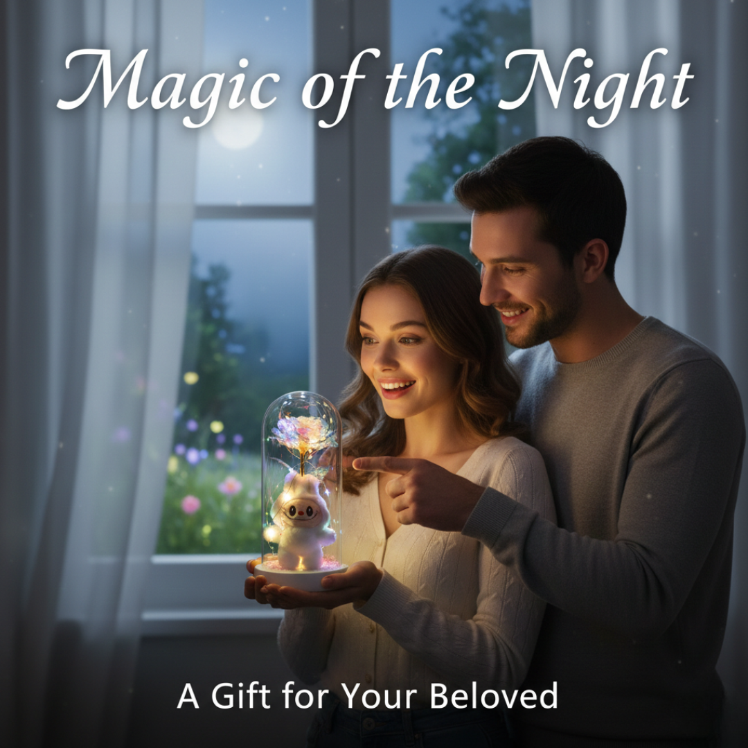 LABUBU Doll with Lights Inside a Jar – Magical Glow Toy