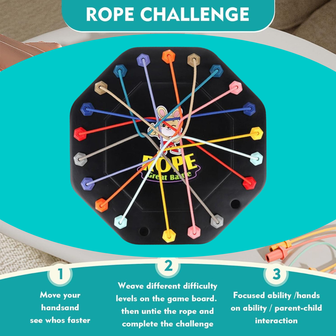 Games Tangel Rope Tangle Twister – Rope Untangling Toy & Board Game for Kids! – Kids Bestie