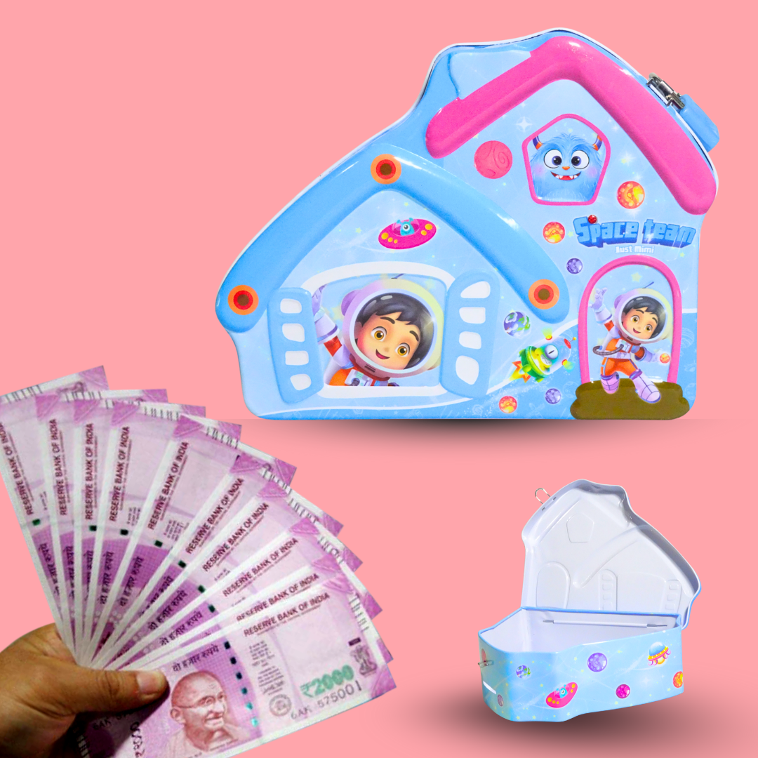 House Shape Piggy Bank for Kids(Random colours)