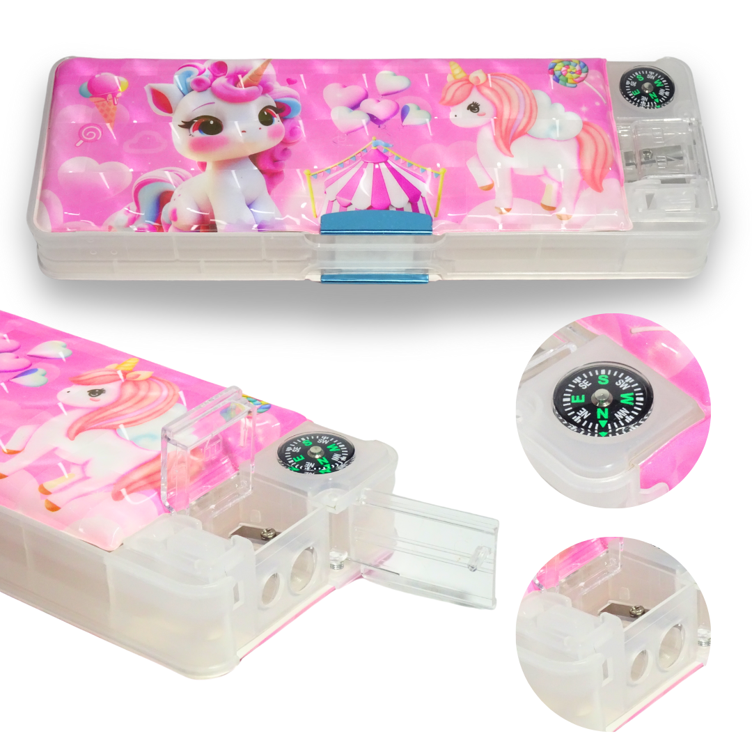 Pencil Box with Compass & Light | KidsBestie