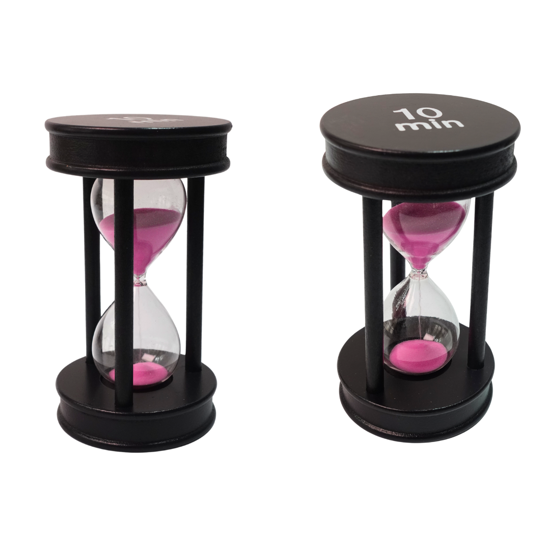 15 Min Hourglass Wooden Frame Sand Timer-1(Random colours will be send)