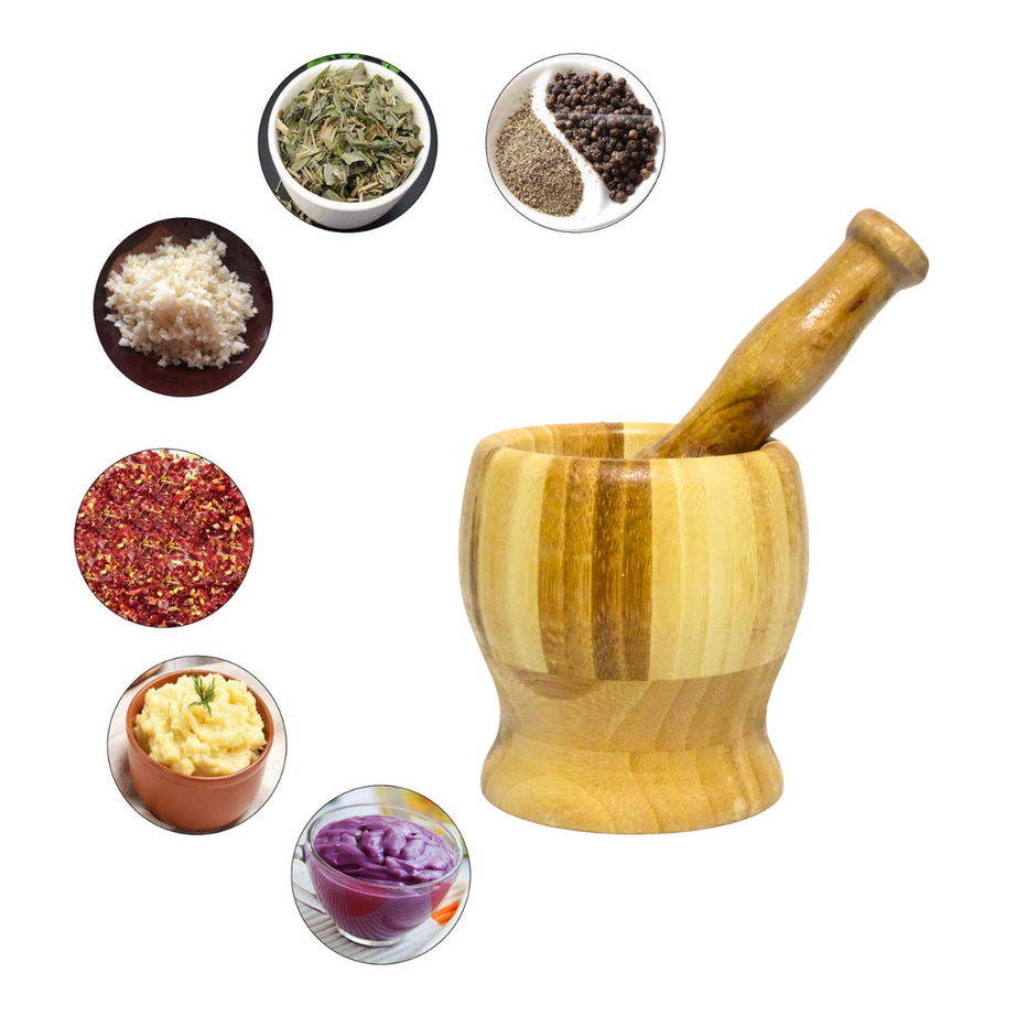 Wooden Mortar & Pestle Set – KidsBestie