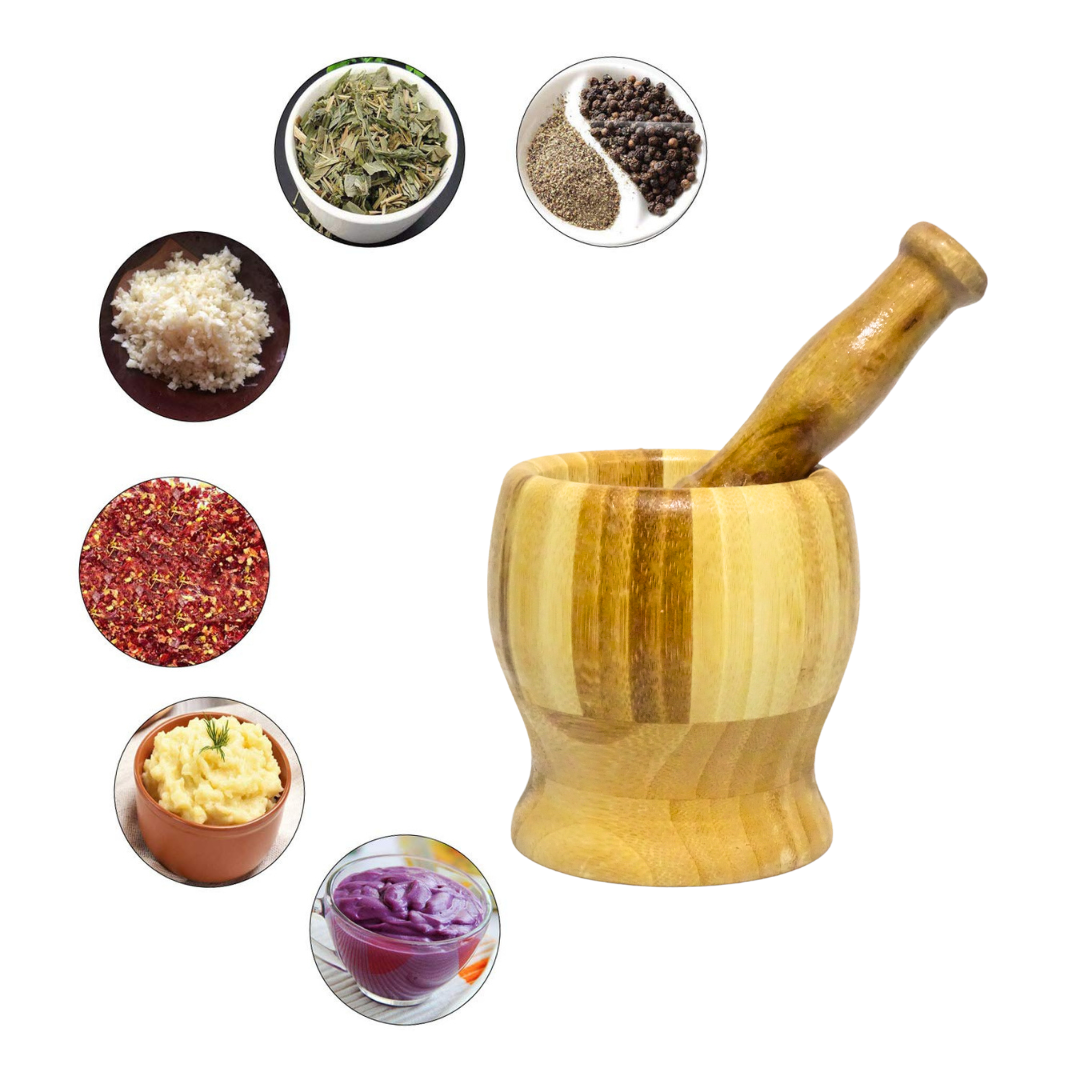 Wooden Mortar & Pestle Set – KidsBestie